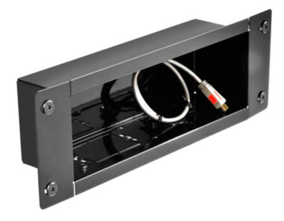 Recessed Cable Management and Power Storage Accessory Box