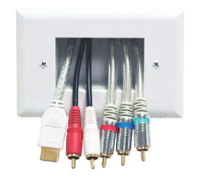 Easy Mount Recessed Low Voltage Cable Plate