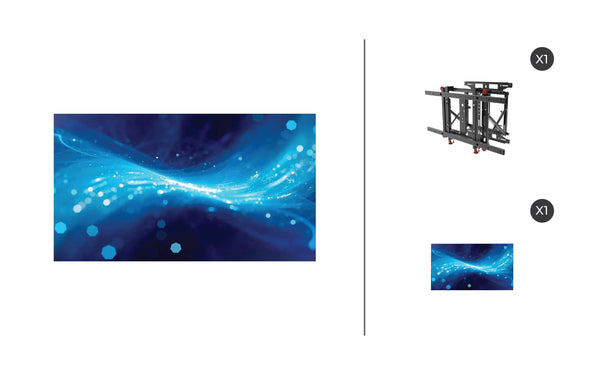 Samsung UH46N-E + DSVW775-QR 1x1 KIT | UMN-E Series 46" Premium Video Wall Display with Peerless Full Service Mount