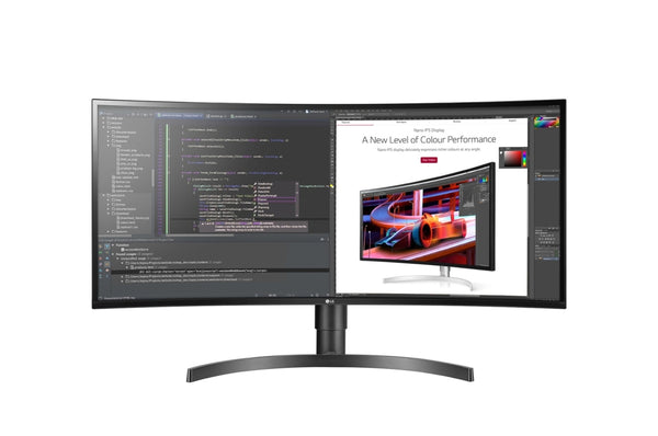 34'' IPS QHD UltraWide™ Curved Monitor (3440x1440), with HDR10, Dynamic Action Sync, Flicker Safe, PBP & Dual Controller & MAXXAUDIO