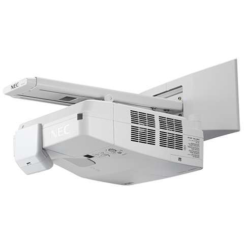 NEC 3600-Lumen Interactive Ultra Short Throw Projector w/ Touch Module and Wall Mount