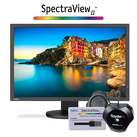 24" Professional sRGB Gamut Desktop Monitor with SpectraViewII Color Calibration Solution