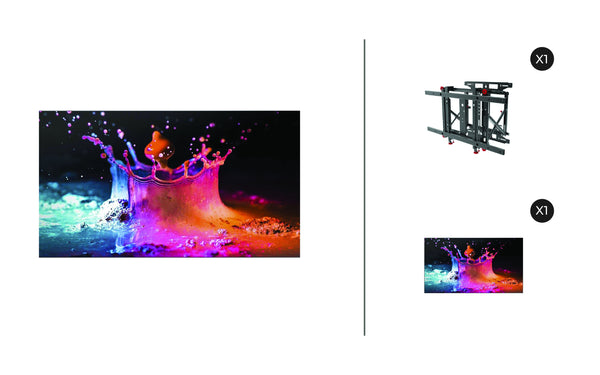 Samsung UD55E-B + DS-VW775-QR Kit 1x1 | UD-E-B Series 55" Direct-Lit LED Advanced Video Wall Display with Peerless Full Service Mount