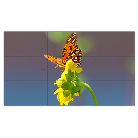 55" Ultra Narrow Bezel S-IPS 3x3 Video Wall Solution