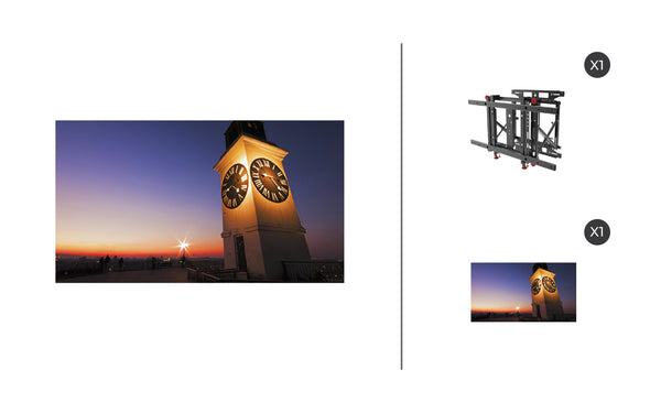 NEC UN551VS + DS-VW775-QR 1x1 Kit | 55" Ultra-Narrow Bezel UN Series S-IPS Video Wall Display with Peerless Full Service Mount