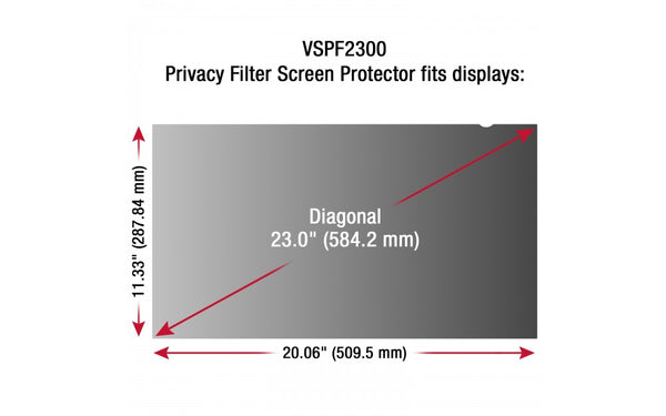 Viewsonic Viewsonic Privacy Filter Screen Protector - 23"Monitor
