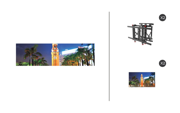 NEC X555UNS + DS-VW775-QR 1x2 Kit | 55" Ultra Narrow 3.5mm / 700nit Bezel Video Wall Display