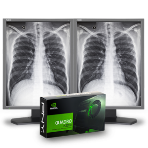 NEC (2) 21" Grayscale 3-Megapixel LED-Backlit Medical Diagnostic Monitors with NVIDIA Graphics Card - FDA 510(k) Cleared